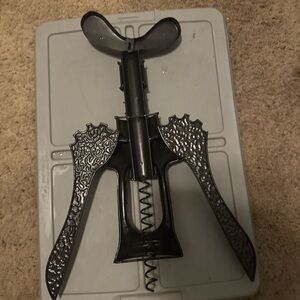 Elegant Black Metal Corkscrew
